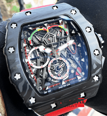 Richard Mille RM 50-03 McLaren Kırmızı Örgü Kordon